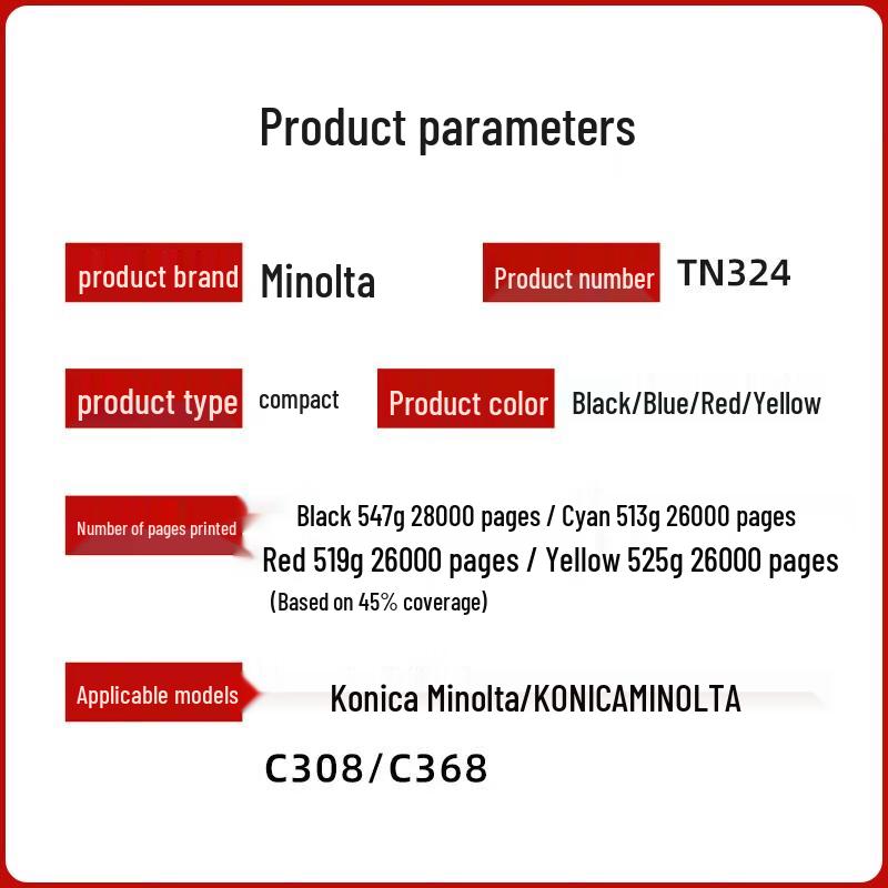 Konica Minolta TN324C Cyan Toner Cartridge
