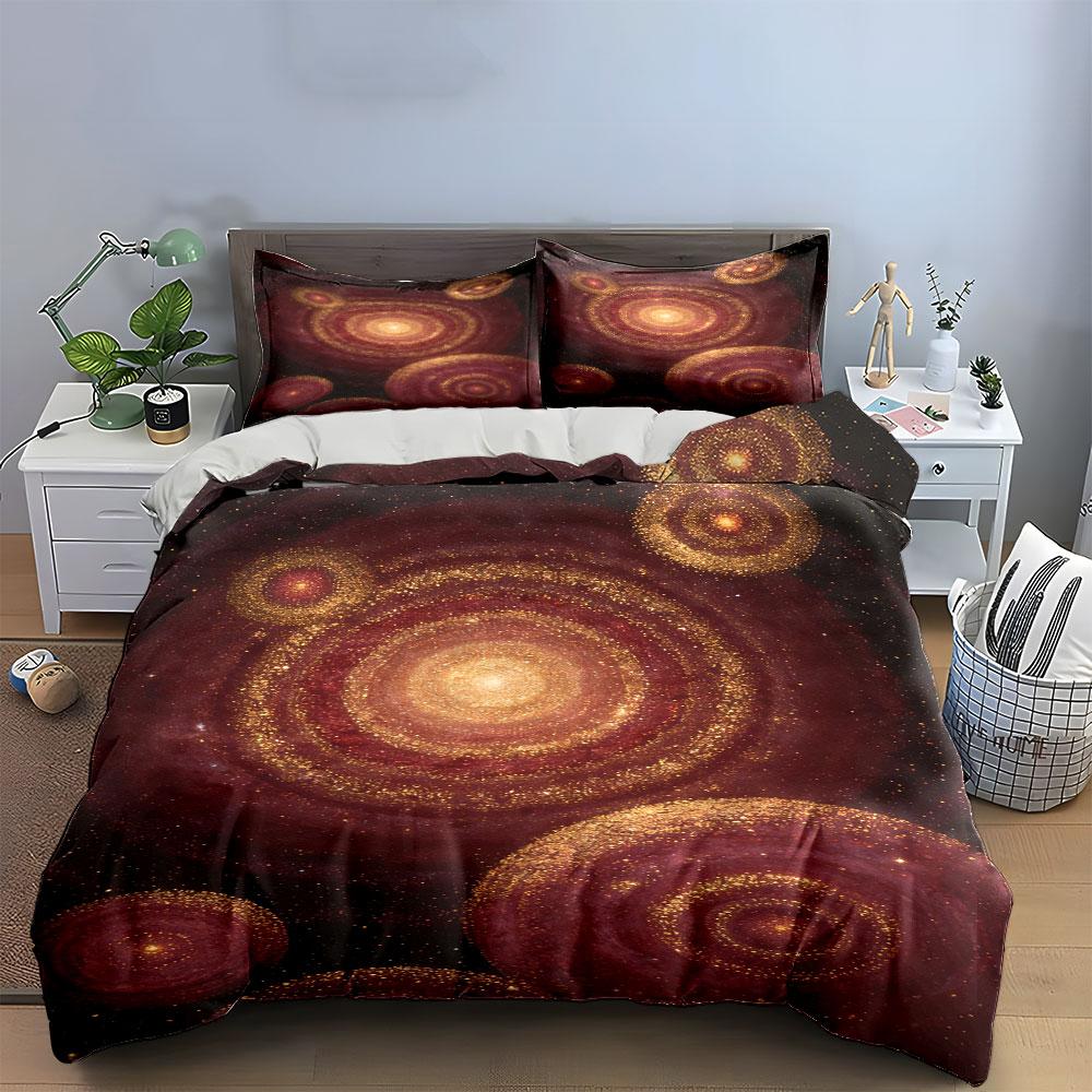 Glowing spiral galaxy patterns. Bedding sets Duvet cover sets Duvet covers Pillowcases(1* Duvet Cover 2* Pillowcases without duvet insert)