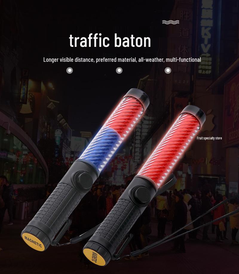 LED Warning Stick and Traffic Baton - 29CM Multifunctional Light Stick for Concerts