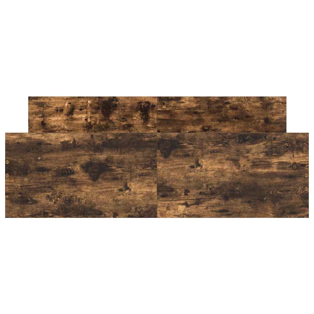 Vidaxl Rama Łóżka Z Wezgłowiem I Zanóżkiem, Przydymiony Dąb, 140X200Cm