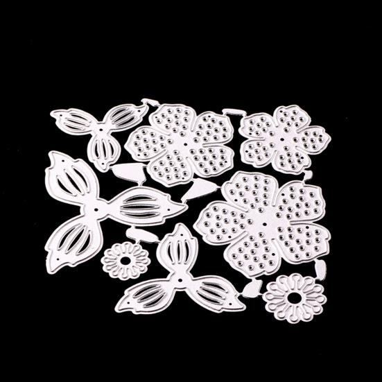 8 unidades de corte de metal de folhas de flores morre estêncil de gravação em cartão de papel de scrapbook