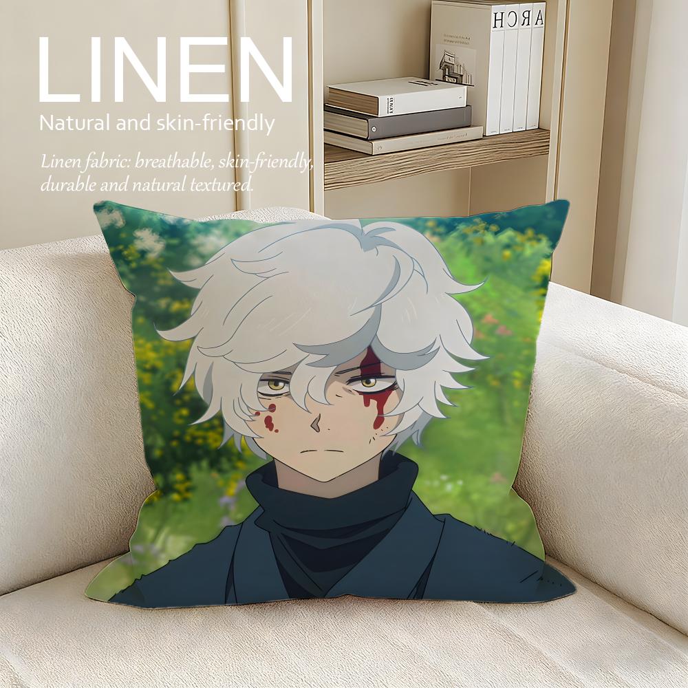 Action Hells Paradise Jigokuraku Cushion Cover Pillowcase Set Pcs x x Breathable Washable Sofa Cushion Cover