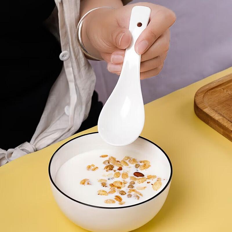 NIVORCE Ceramic Small Spoons - 10 Pack