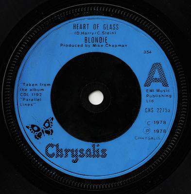 7inch Record BLONDIE - Heart Of Glass / Rifle Range CHS2275 Chrysalis 1979 UK Dance & Electronica Used