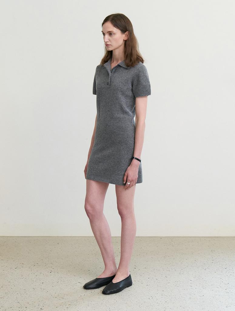 Step Around Cashmere Collar Mid One-Piece_Grey