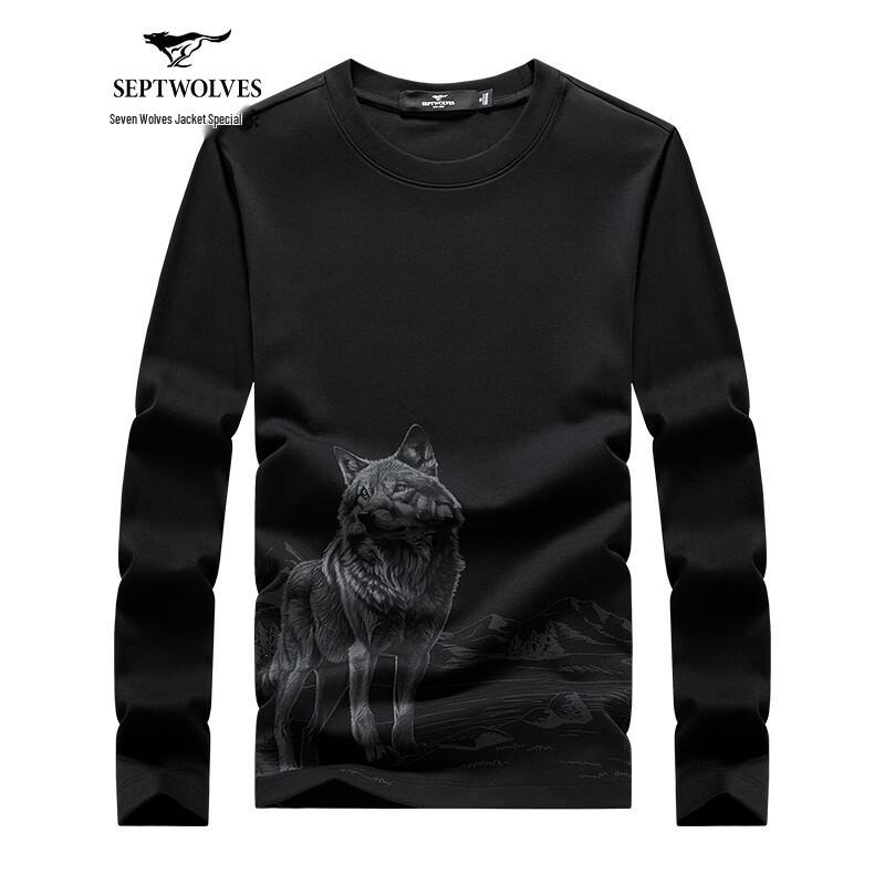 Septwolves Men s Cotton Blend Long Sleeve T-Shirt XL