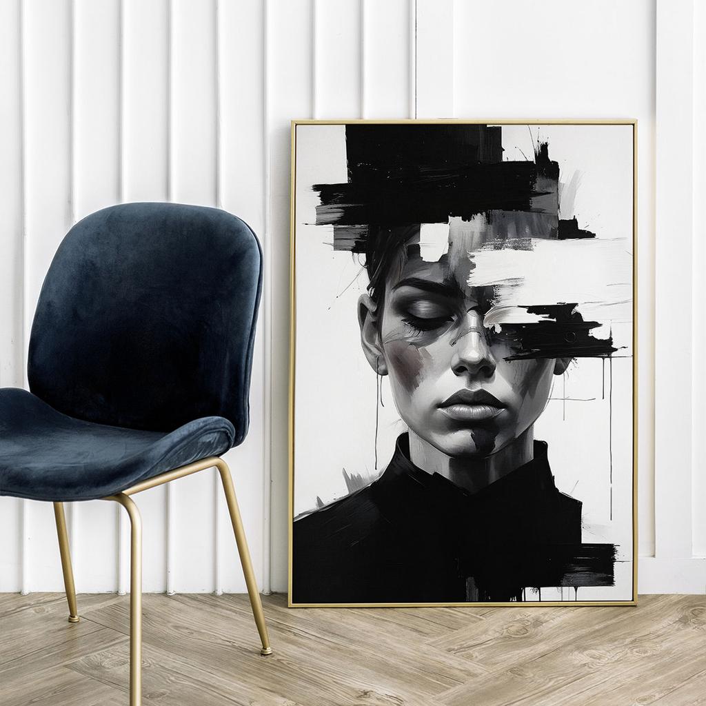 Plakat abstrakcyjny portret