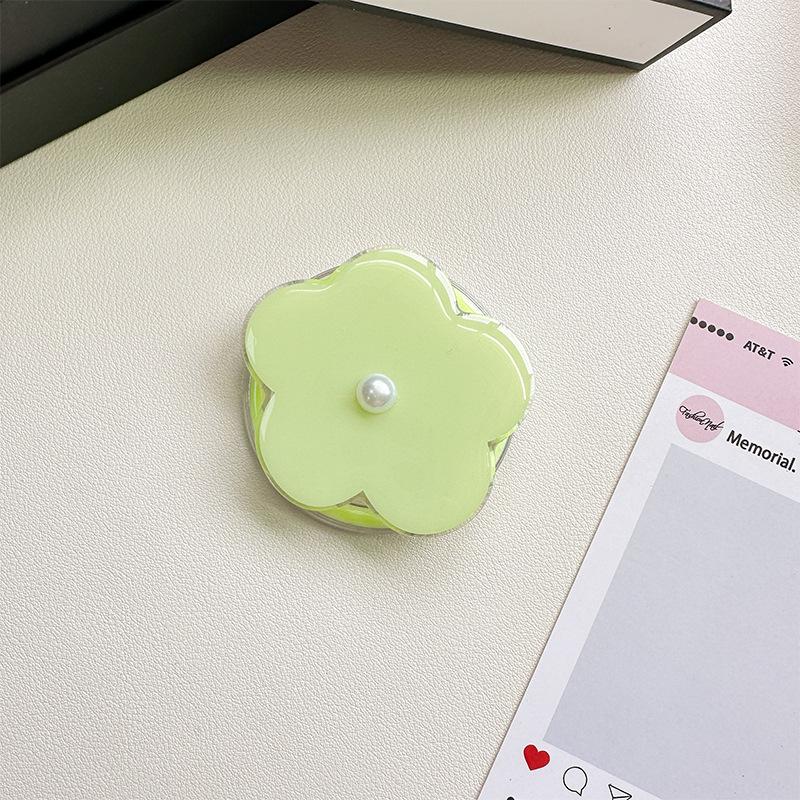 Pearl Flower Magnetic Mobile Phone Airbag Bracket Paste Creative Ring Simple Desktop Telescopic Support Frame Folding