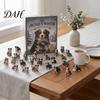 Festlicher Adventskalender für Weihnachten Der Winterkalender des Aussies, 24-Tage-Countdown Acryl-Schmuckset Australian Shepherd mit Mini-Hund