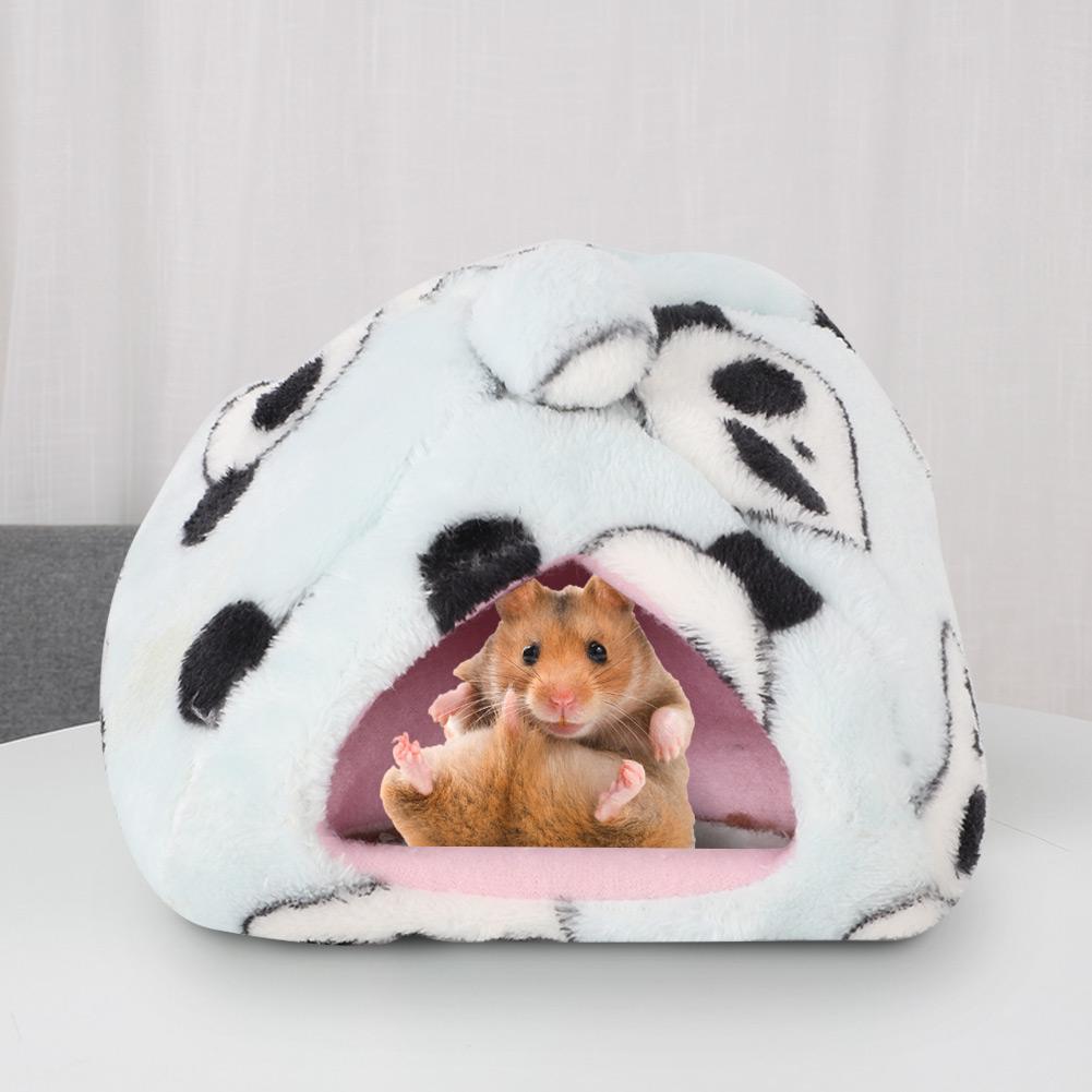 Panda Sky Blue Winter Thicken Plush Cloth Pet Nest Hamster House Hedgehog Bed for Guinea Pig Flying