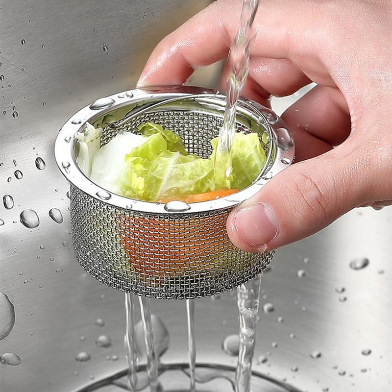 Kitchen Sink Vegetable Basin Filter Sink Funnel Dishwashing Sink Stainless Steel Floor Drain Sewer Lift Cage Lid