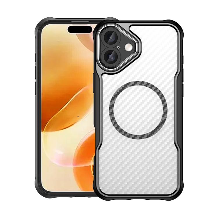 Carbon Fiber Texture MagSafe Translucent Phone Case
