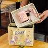 Creative Cute Rabbit Water Cup Set Small Gift Ceramic Mug Cover Spoon With Hand Gift Practical Cup With Gift Box
