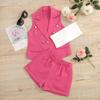 Girls' Fashion Suit Summer Children's Suit Sleeveless Top White Strapless Cuffed Shorts 3-piece Suit