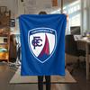 1pz Coperta in Flanella con Stampa Chesterfield F.C.C, Alta Qualità per Tutte le Stagioni, Arredamento per la Casa, Calore e Comfort, Perfetta per Regali di Natale