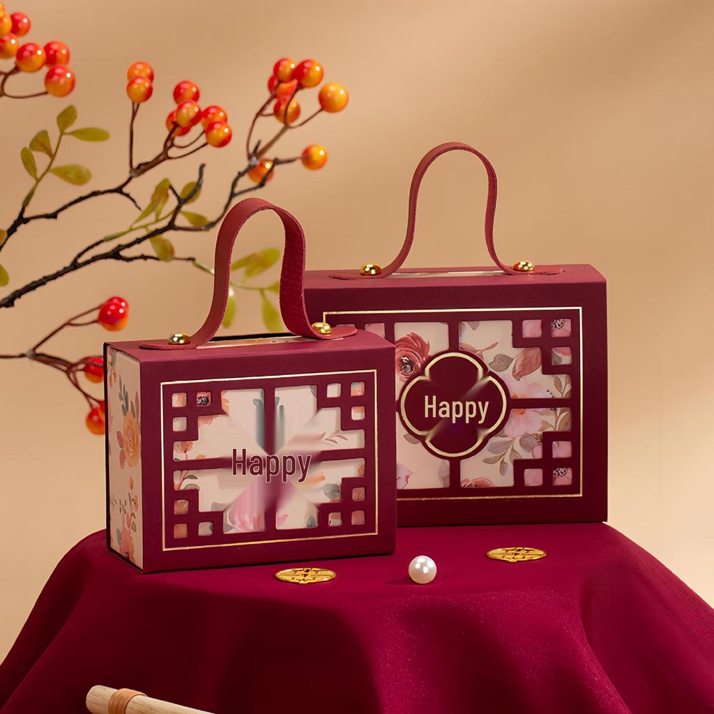 Chinese Wedding Candy Gift Box for Engagement, Wedding Car & Handheld Packaging