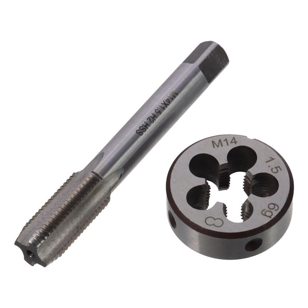M16 x 1,5mm Metrischer Gewindebohrer- und Schneideisensatz Gewinde Breite Anwendung für Mutter Schraube Bolzen Gewindereparatur