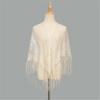Elegant Women Shawl Shoulder Wrap for Evening Dress Lightweight Scarf Malaysia Solid Color Hollow Out Tassel Long Shawl