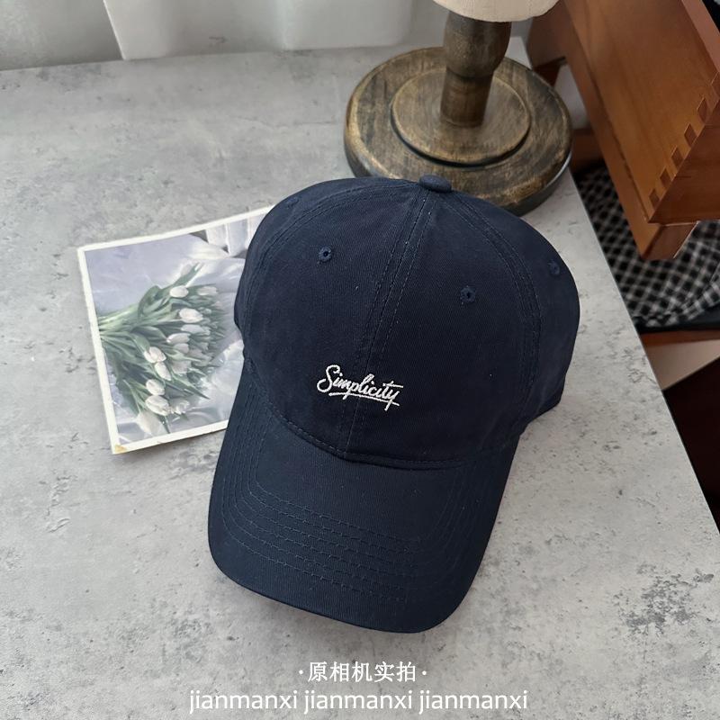 New simple letter embroidered baseball cap women's spring and summer small fresh thin hat sunshade cap