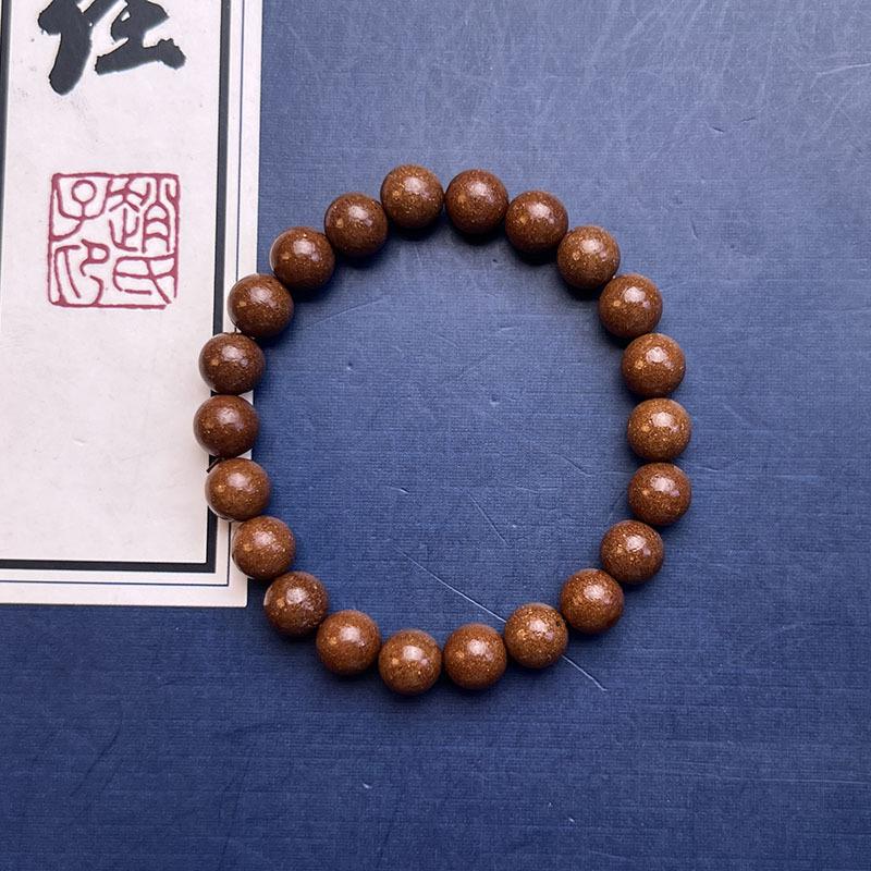 High-End Unisex Aromatic Bracelet: Agarwood & Rose Beads with Long-Lasting Medicinal Fragrance for DIY Creations
