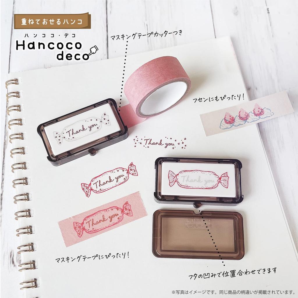 Kutsuwa Stamp Hankokodeco Thank You Candy DE015A