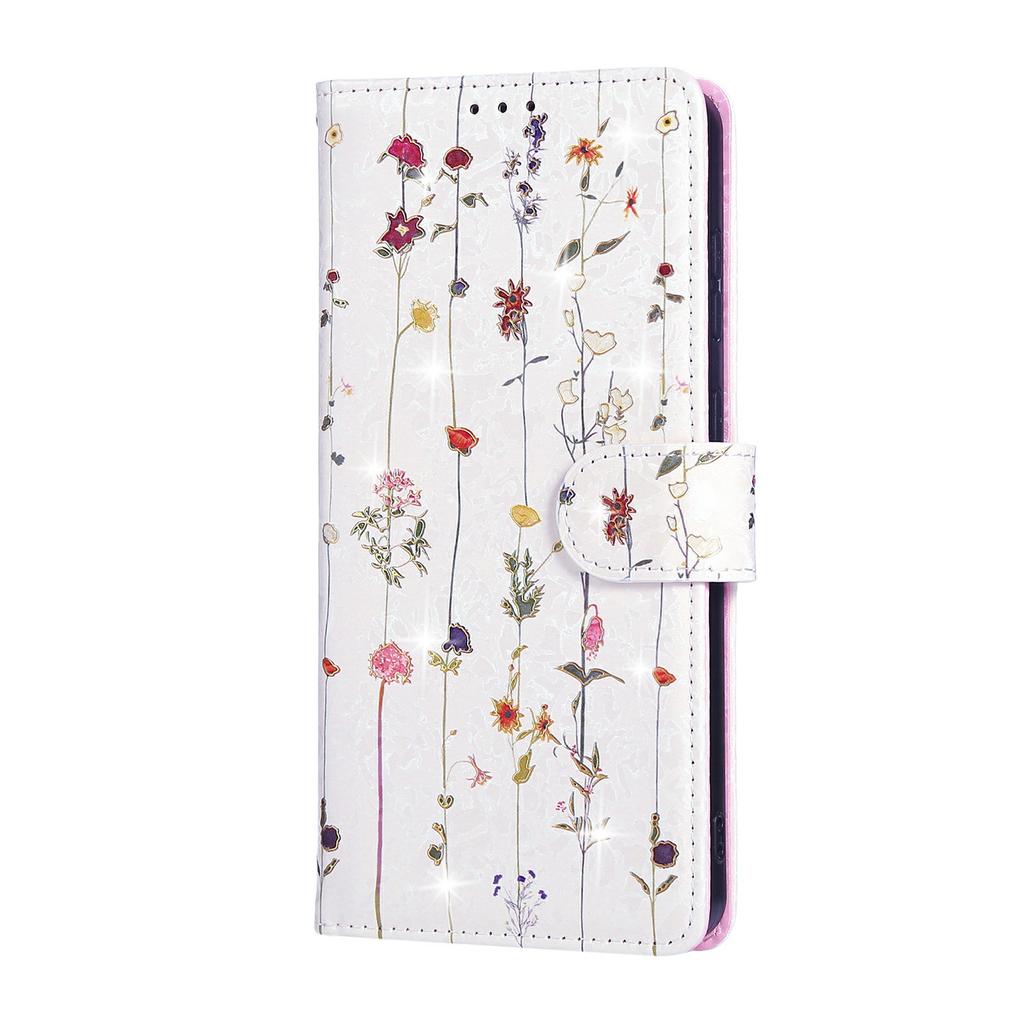 For Samsung Galaxy S25 Edge Case RFID Blocking Flower Leather Phone Cover