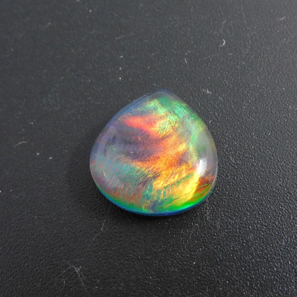 Opal Boulder Natural Multicolor Tăietură Pară 6.25 Ct CERTIFICAT Gemă Liberă P-4305-R