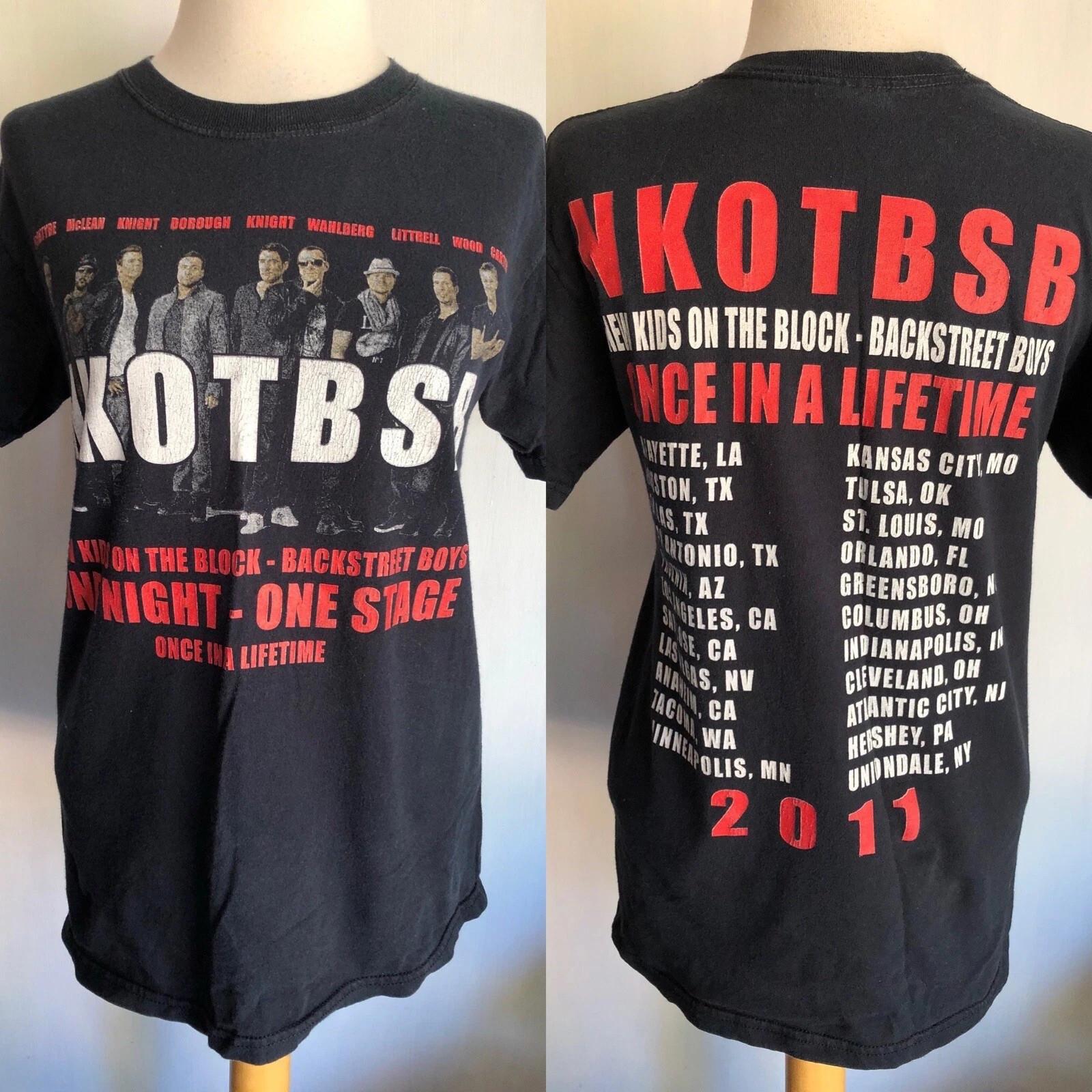NKOTBSB 2011) NEW KIDS ON THE BLOCK x BACKSTREET BOYS Tour Dates T-Shirt Small M