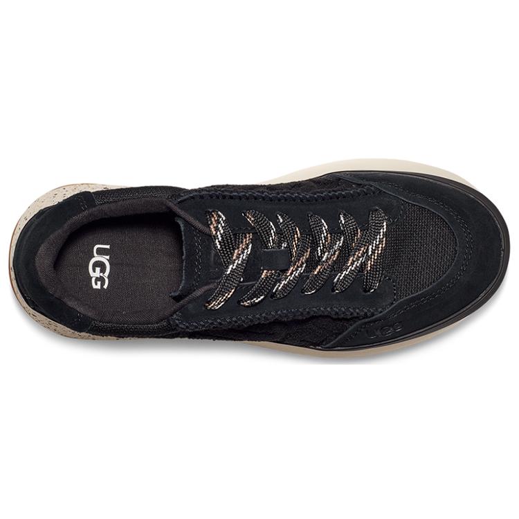 UGG Marin Lace Logo Sneaker 'Black' Women's 1125025-BLK
