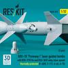 Reskit Paveway I with Fins Plastic Model Kit Parts 1/32 GBU-10 BSU-37/B & BSU-3A/B (2-Piece Set) (Navy Version) RSK32-0576 (Airplane)