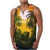 Sommer Harajuku 3D Kokospalmen Aufdruck Tanktop Für Männer Sonnenuntergang Grafik Tanktops Kinder Mode Weste Streetwear Kleidung Oberteil