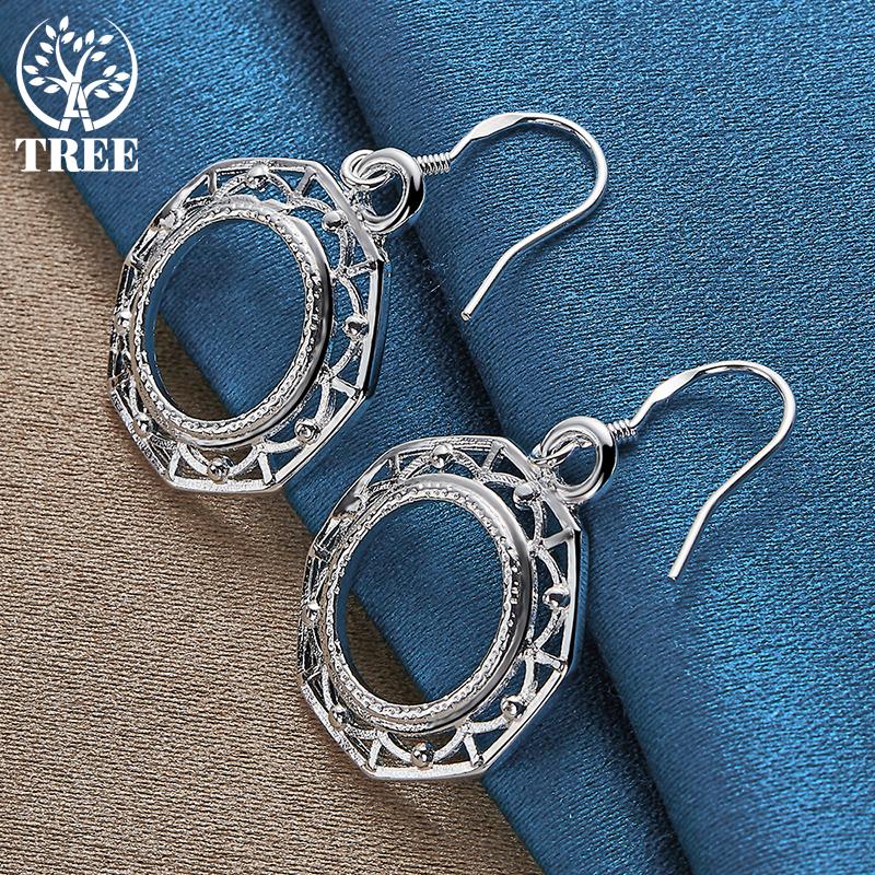 Bijuterii cercei cerc rotund din argint 925