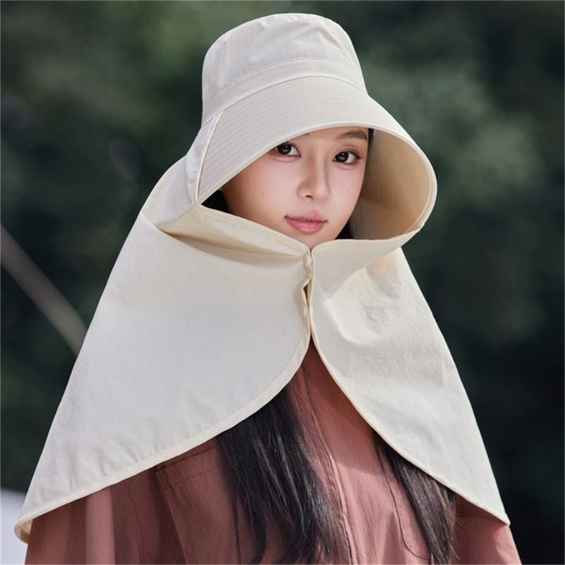 Wide Brimmed Sun Hat For Women Lady Adjustable Breathable Fabric Sun Protection Outdoor Fishing Hat Beach Travel
