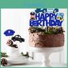Police Theme Birthday Cake Decorations With Paper Cake Toppers For Party Celebration