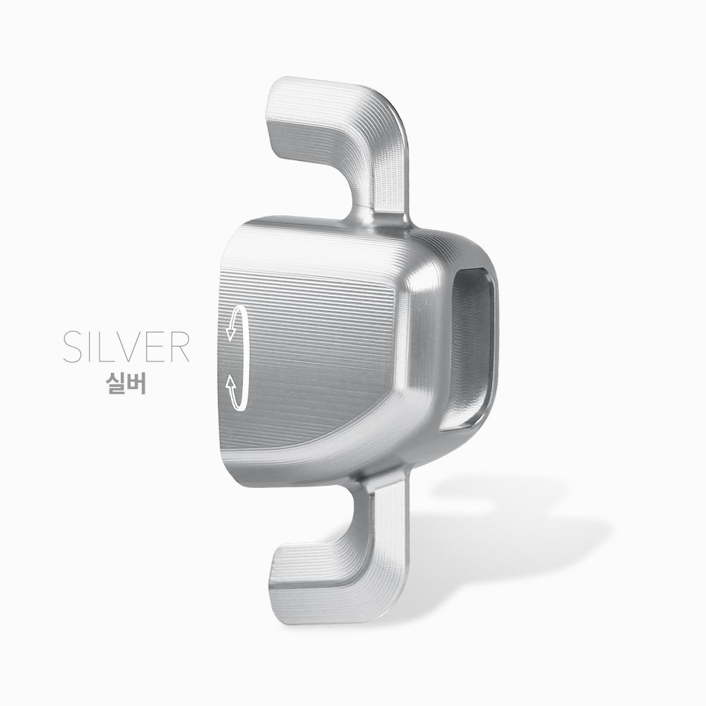 

For Kia EV3/EV4/EV5/EV9/PV5/TASMAN Car Tuning Auto Aluminum Alloy Steering Column Shift Knob Cover Trim Accessories For Kia EV3 срібний