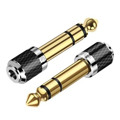 Stereo Headphone Connector Gold Plated Adapter 6.35mm Male To 3.5mm Female Audio Adapter for High Fidelity Converter