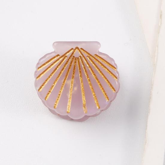 Mini Hair Claw Shell Shape Hair Clip Lightweight Side Bang Small Hair Pin Anti-slip Teeth Strong Grip Hair Accessory