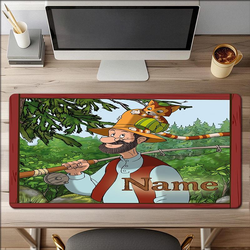 Custom Name Pettson Findus Theme Mouse Pad Non Slip Rubber Base Multifunctional Office Home Decor Perfect For Workspace Personalization