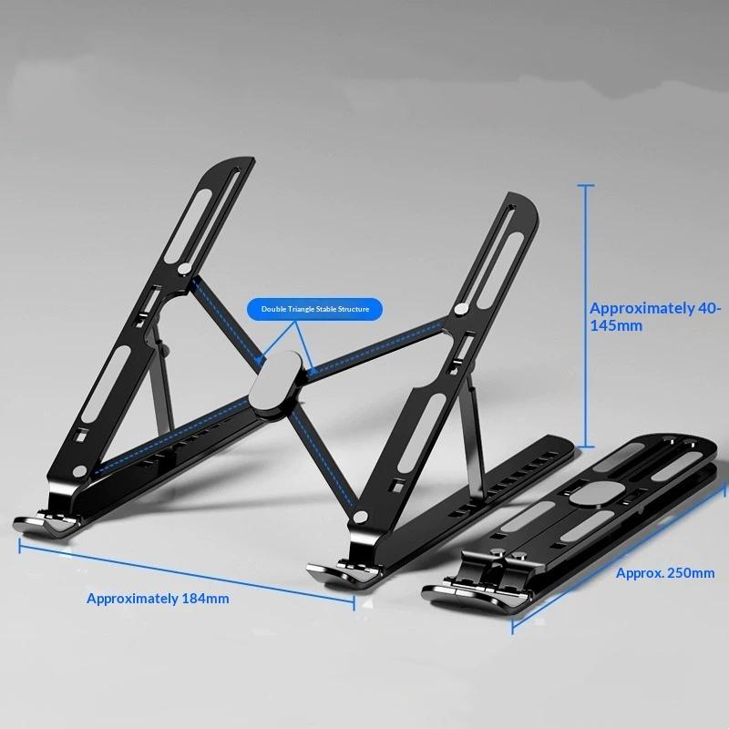 Aluminiumlegierung Laptop Ständer Verstellbar Faltbar Tragbar Für Notebook Computer Halterung Anhebbar Kühl Halter Rutschfest