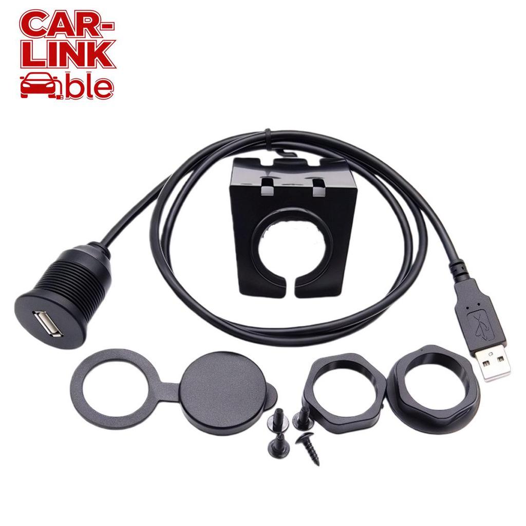 Waterproof USB 3.0/2.0 Male to Female Extension Cable for Car, Motorcycle, Boat Dashboard
