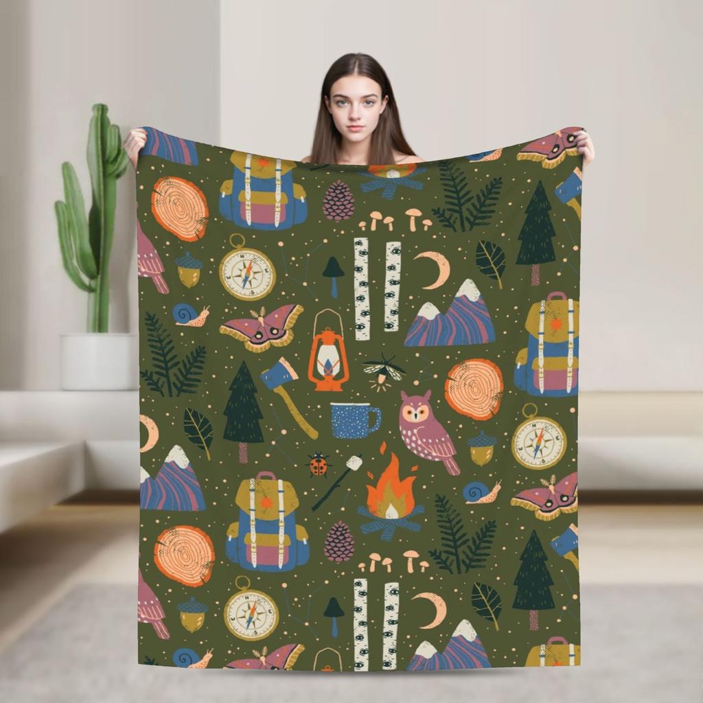 Goosebumps Dead House Calling All Creeps Blankets Flannel Horror Halloween Throw Blanket for Bedroom Sofa Bedroom Quilt