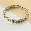 8mm Herenarmband - Duurzame 304 Roestvrij Staal Boxketting, 18K Goudkleurig Gecoat, Hip Hop Stijl, Geschikt voor Casual Outfits