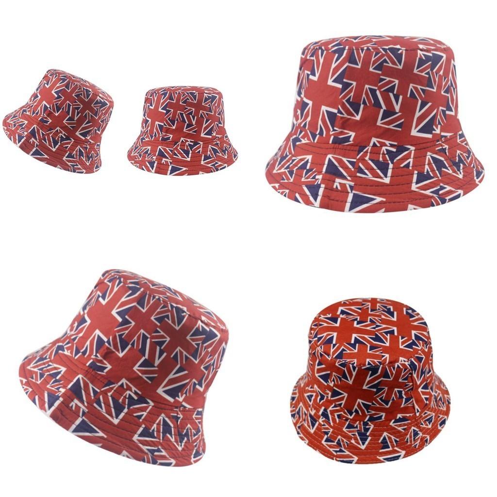 Chapéu de Pescador Reversível com Bandeira Britânica Proteção Solar Para Atividades ao Ar Livre