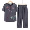 YUZHAOLIN Elderly Women's Summer Short Sleeve T-shirt & Pants Set