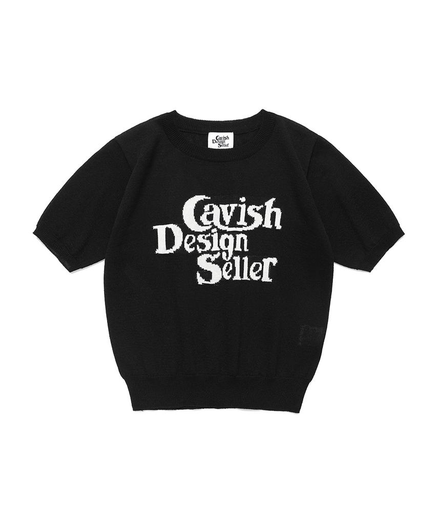 CAVISH W Seller Logo Intarsia Knit Black(Cv2Emfk601A)