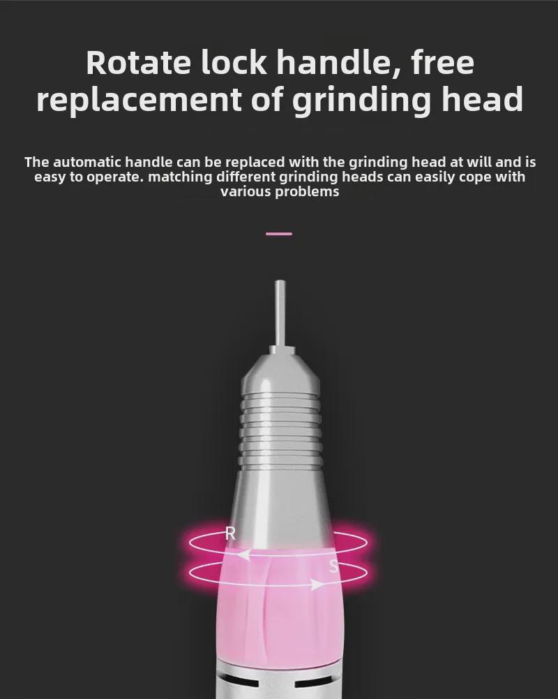 Nail Art 202 Electric Polishing Machine - 35,000 RPM Manicure & Grinding Tool