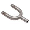 Stainless Barb Wye 1/4"  3/8" Hose Barb Fitting Homebrew Beer Hardware