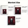 Gothic skull with ornate details 2D Flat Pattern Flannel Blanket High quality All Seasons Warmth and Comfort Perfect for Christmas Gifts.