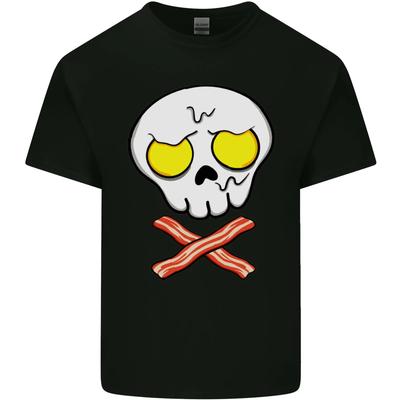 Bacon & Egg Skull & Crossbones Funny Kids T-Shirt Childrens