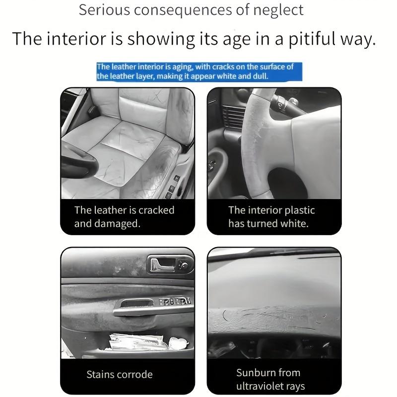 Automotive interior repair wax, leather and plastic care, dashboard, seat, center console repair paste, antioxidant protection, gloss care wax